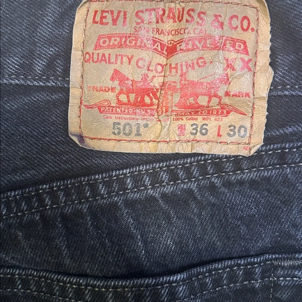 Levi's 501 Men's Dark Black Straight Jeans